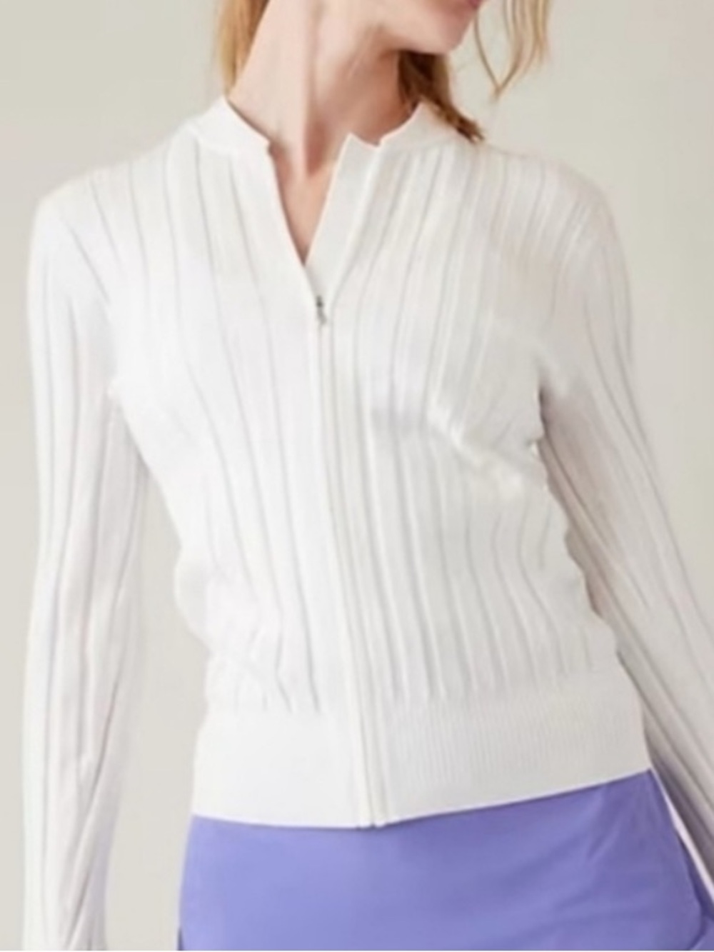Athleta Fairway Zip-Front Cardigan